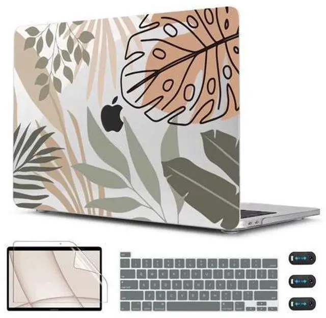 Main image of CISSOOK Compatible with MacBook Pro 13 inch Case M2 2025-2020 A2338 M1&M2 A2251 A2289, Plastic Hard Shell with Keyboard Cover &Screen Protector for MacBook Pro 13 Touch Bar, Tropical Leaf