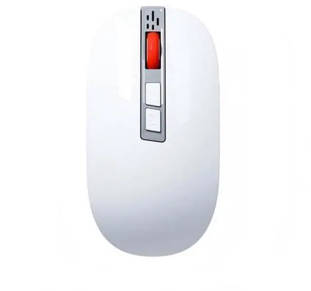 Main image of YOWOCHUNG Series MW-05 Wireless 2.4G+Bluetooth Connection Rechargeable Silent Slim Dual Voice Typing AI Smart Mouse for Laptop/iPad Tablet/Apple Mac Book/PC (White)