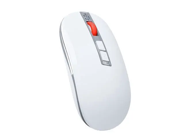 Alt view image 2 of 5 - YOWOCHUNG Series MW-05 Wireless 2.4G+Bluetooth Connection Rechargeable Silent Slim Dual Voice Typing AI Smart Mouse for Laptop/iPad Tablet/Apple Mac Book/PC (White)