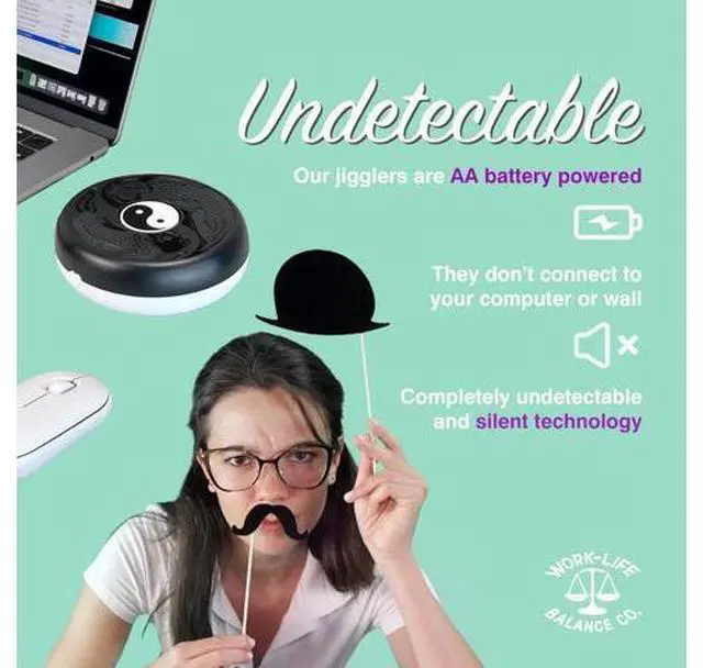 Alt view image 3 of 5 - Noiseless Mouse Jiggler, Cordless Device (No ON/OFF Switch, Ultra Low Power) No USB, No Software Required- Keeps Computer Awake - Mechanical and Undetectable Mouse Mover, 1-2 Years on AA Battery