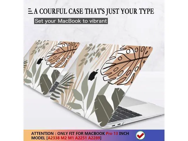 Alt view image 3 of 5 - CISSOOK Compatible with MacBook Pro 13 inch Case M2 2025-2020 A2338 M1&M2 A2251 A2289, Plastic Hard Shell with Keyboard Cover &Screen Protector for MacBook Pro 13 Touch Bar, Tropical Leaf