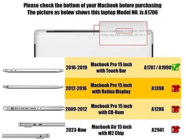 Alt view image 2 of 5 - Se7enline Compatible with MacBook Pro 15 inch Case Plastic Hard Shell Protective Carrying Case for Mac Pro 15-inch with Touch Bar Model A1707/A1990 2016/2017/2018/2019 with Keyboard Cover,Deap Teal