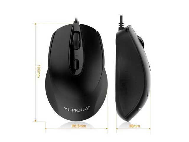 Alt view image 4 of 5 - YUMQUA G222 Computer Mouse Wired 4 Pack, Bulk USB Corded Mouse, Office & Home Silent Optical Mice with 2 Adjustable DPI for Computer Laptop Desktop PC