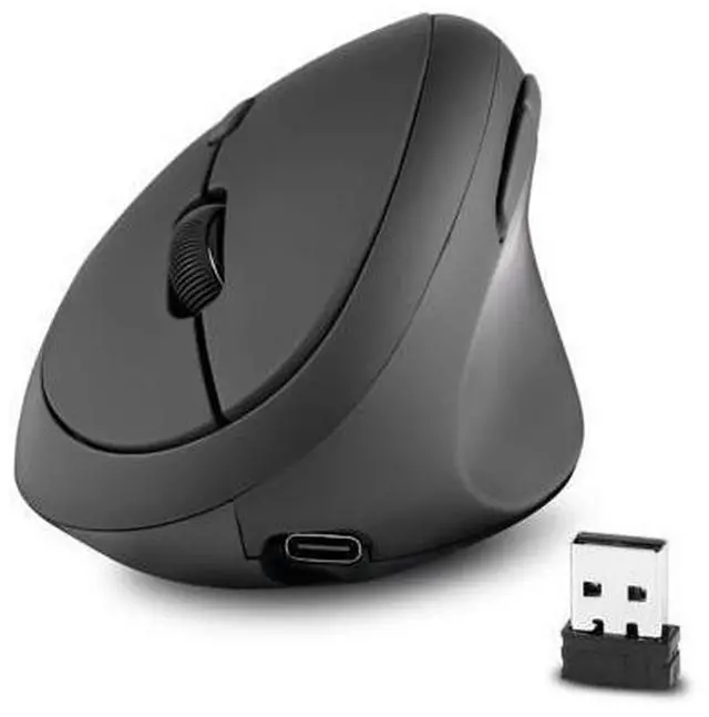 Main image of Perixx PERIMICE-719R Wireless 2.4G Rechargeable Ergonomic Mouse - Duo Wired and Wireless Charging Feature - Black