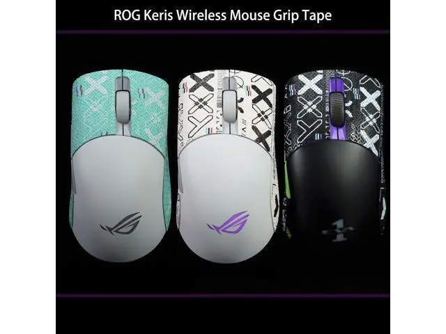 Alt view image 2 of 5 - Hokeyio Mouse Grip Tape Sticker for ROG Keris Wireless 36K Non Slip Skin Suck Sweat Pre-Cut Precision Fit Easy to Install Punk Blue 0.4mm