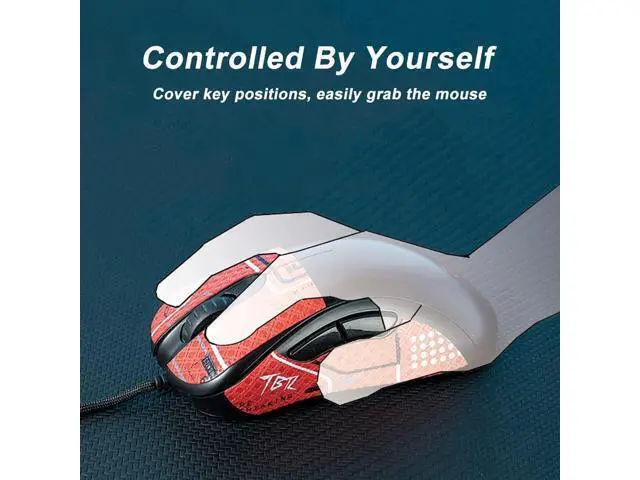 Alt view image 5 of 5 - Hokeyio Mouse Grip Tape Sticker for ROG Keris Wireless 36K Non Slip Skin Suck Sweat Pre-Cut Precision Fit Easy to Install Punk Blue 0.4mm