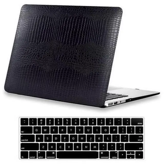 Main image of DTangLsm Compatible with MacBook Pro 14 inch Case M5 2025-2021 M4 M3 M2 M1 A3434 A3401 A3185 A3112 A2992 A2918 A2779 A2442, Crocodile Skin Alligator PU Leather Hard Shell Case and Keyboard Cover,Black