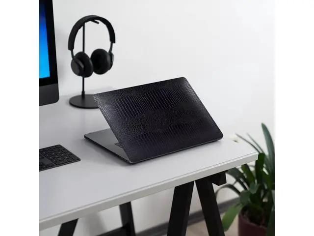 Alt view image 5 of 5 - DTangLsm Compatible with MacBook Pro 14 inch Case M5 2025-2021 M4 M3 M2 M1 A3434 A3401 A3185 A3112 A2992 A2918 A2779 A2442, Crocodile Skin Alligator PU Leather Hard Shell Case and Keyboard Cover,Black