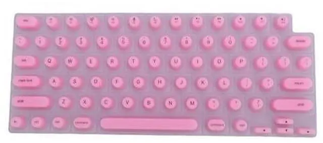 Main image of Tangxi Keyboard Cover, Soft Silicone Protector for Long Nails with Tower Shaped Cylindrical Key Design, for MacOS Pro 14 16 Air 13 15 2021 to 2024 (Pink)
