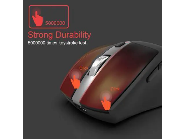 Alt view image 4 of 5 - Arteck Wireless Mouse, 2.4G USB Wireless Ergonomic Optical Mouse, with Nano USB Receiver Silent Clicking Side Switch Buttons for Computer/Desktop/PC/Laptop and Windows 11/10 Rechargeable Battery