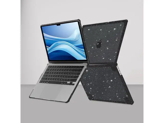 Alt view image 4 of 5 - MOSISO Compatible with MacBook Air 13 inch Case 2025 2024 2023 2022 M4 A3240 M3 A3113 M2 A2681, Anti-Cracking TPU Bumper Glitter Hard Case&Keyboard Cover&Screen Film for MacBook Air 13.6, Black
