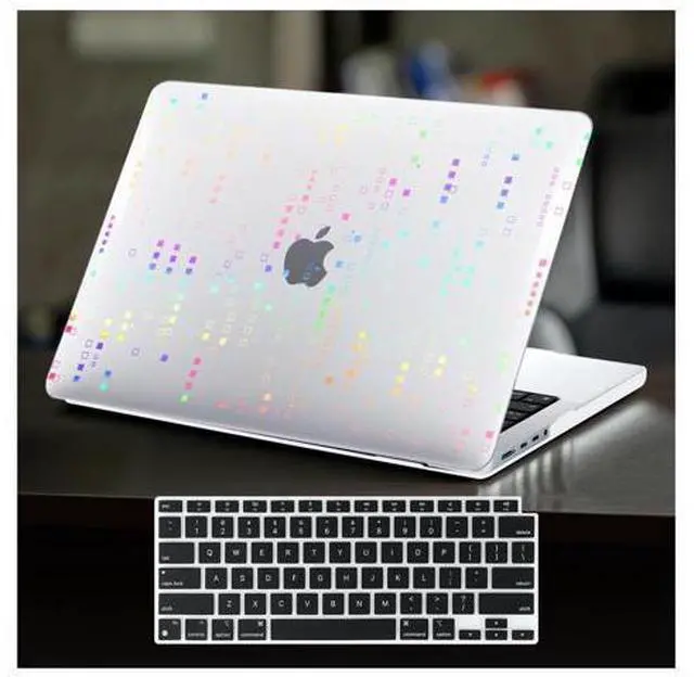 Main image of DTangLsm for MacBook Pro 14 inch Case 2025 2024-2021 M5 M4 M3 M2 M1 Pro Max A3434 A3112 A3185 A3401 A2918 A2992 A2779 A2442, Slim Plastic Hard Shell Case for Mac Pro 14 M5+Keyboard Cover, Squares