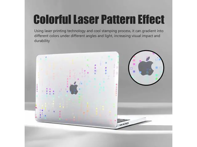 Alt view image 3 of 5 - DTangLsm for MacBook Pro 14 inch Case 2025 2024-2021 M5 M4 M3 M2 M1 Pro Max A3434 A3112 A3185 A3401 A2918 A2992 A2779 A2442, Slim Plastic Hard Shell Case for Mac Pro 14 M5+Keyboard Cover, Squares