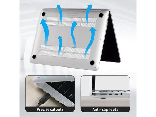Alt view image 5 of 5 - DTangLsm for MacBook Pro 14 inch Case 2025 2024-2021 M5 M4 M3 M2 M1 Pro Max A3434 A3112 A3185 A3401 A2918 A2992 A2779 A2442, Slim Plastic Hard Shell Case for Mac Pro 14 M5+Keyboard Cover, Squares