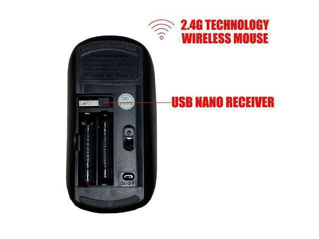 Alt view image 3 of 3 - 2.4G Wireless Mouse with Cute Pattern Design for All Laptops and Desktops with Nano Receiver - Chevron Pointed