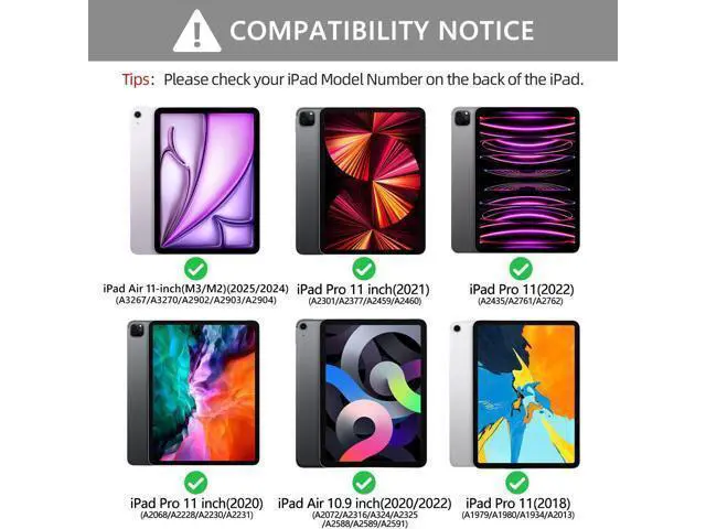 Alt view image 2 of 5 - Keyboard Case for iPad Air 11 inch (M3 2025 / M2 2024) & iPad Pro 11 inch (4th/3rd/2nd/1st) Gen - Magnetic Detachable Bluetooth Keyboard with Pencil Holder for 10.9" iPad Air 4th/5th Gen (Gray)