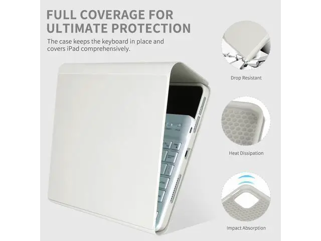 Alt view image 3 of 5 - Keyboard Case for iPad Air 11 inch (M3 2025 / M2 2024) & iPad Pro 11 inch (4th/3rd/2nd/1st) Gen - Magnetic Detachable Bluetooth Keyboard with Pencil Holder for 10.9" iPad Air 4th/5th Gen (Gray)