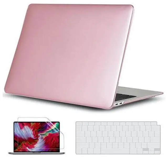 Main image of GVTECH Case for MacBook Air 13 inch Case (2010-2017) A1369 A1466 Plastic Hard Shell, Keyboard Cover & Screen Protector, Metallic Rose Gold