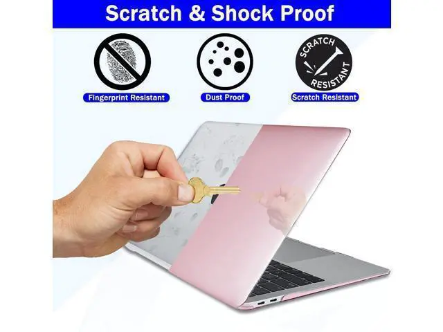 Alt view image 3 of 5 - GVTECH Case for MacBook Air 13 inch Case (2010-2017) A1369 A1466 Plastic Hard Shell, Keyboard Cover & Screen Protector, Metallic Rose Gold