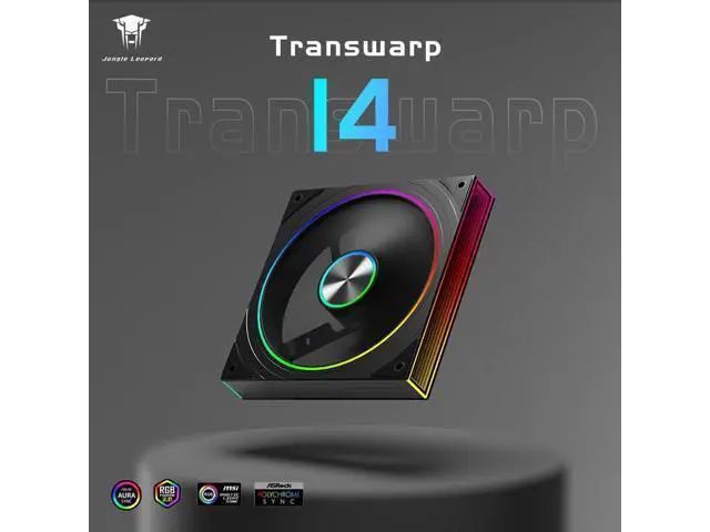 Alt view image 2 of 5 - Jungle Leopard Transwarp 140mm PC ARGB Reverse Blade Case Fan, Infinity Mirror 5V ARGB PWM Case Fan 140mm Single PackSuitable for Computer Case Pc Cooling Fans-Black