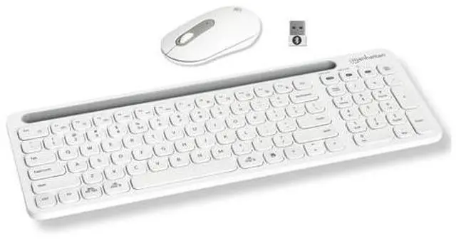 Main image of MANHATTAN Wireless Keyboard and Mouse Set Bluetooth & 2.4 GHz for Multi-Device Switching Wireless Keyboard Mouse, Cordless Keyboard and Mouse Combo, Computer Keyboard Wireless with Mouse - 180580