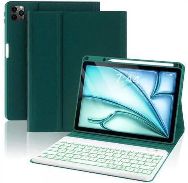 Main image of OPAKIT Keyboard Case for iPad Air 5th/4th Pro 11 inch, 7-Color Backlit Detachable Wireless Keyboard Case with Pencil Holder, Stand Folio Cover for Gen 2020/2022, Pro 4th/3rd/2nd/1st Gen, Teal