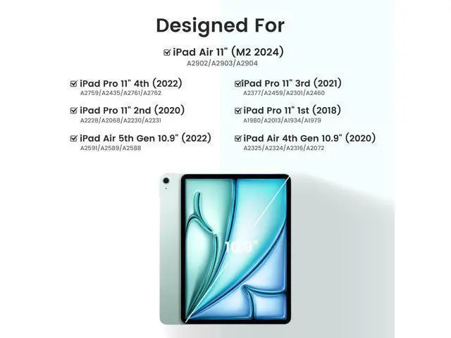 Alt view image 2 of 5 - OPAKIT Keyboard Case for iPad Air 5th/4th Pro 11 inch, 7-Color Backlit Detachable Wireless Keyboard Case with Pencil Holder, Stand Folio Cover for Gen 2020/2022, Pro 4th/3rd/2nd/1st Gen, Teal