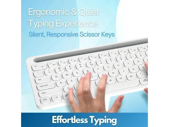 Alt view image 5 of 5 - MANHATTAN Wireless Keyboard and Mouse Set Bluetooth & 2.4 GHz for Multi-Device Switching Wireless Keyboard Mouse, Cordless Keyboard and Mouse Combo, Computer Keyboard Wireless with Mouse - 180580
