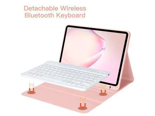 Alt view image 5 of 5 - BQSS Keyboard Case for iPad Air 11 Inch M3/M2 (2025/2024) Wireless Keyboard Case for iPad Air 10.9 Inch 5th/4th Generation (2022/2020) Detachable for iPad Pro 1st Case with Pencil Holder Pink