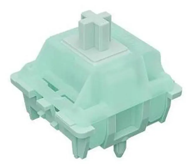 Main image of Gateron Jade Mint Keyboard Switches, Linear RGB LED 5 Pin 22mm Dual-Stage Spring Factory Pre-lubed 55gf Switches for Mechanical Keyboard(90PCS)