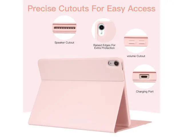Alt view image 4 of 5 - BQSS Keyboard Case for iPad Air 11 Inch M3/M2 (2025/2024) Wireless Keyboard Case for iPad Air 10.9 Inch 5th/4th Generation (2022/2020) Detachable for iPad Pro 1st Case with Pencil Holder Pink