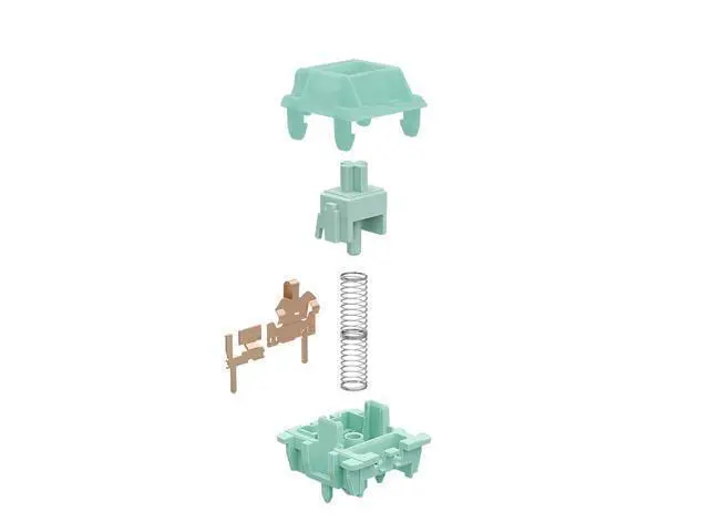 Alt view image 5 of 5 - Gateron Jade Mint Keyboard Switches, Linear RGB LED 5 Pin 22mm Dual-Stage Spring Factory Pre-lubed 55gf Switches for Mechanical Keyboard(90PCS)