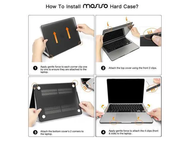 Alt view image 3 of 5 - MOSISO Compatible with MacBook Air 13 inch Case 2025 2024 2023 2022 M4 A3240 M3 A3113 M2 A2681, Plastic Hard Shell&Keyboard Cover&Screen Film&Pouch for MacBook Air 13.6 inch Case, Imperial Purple