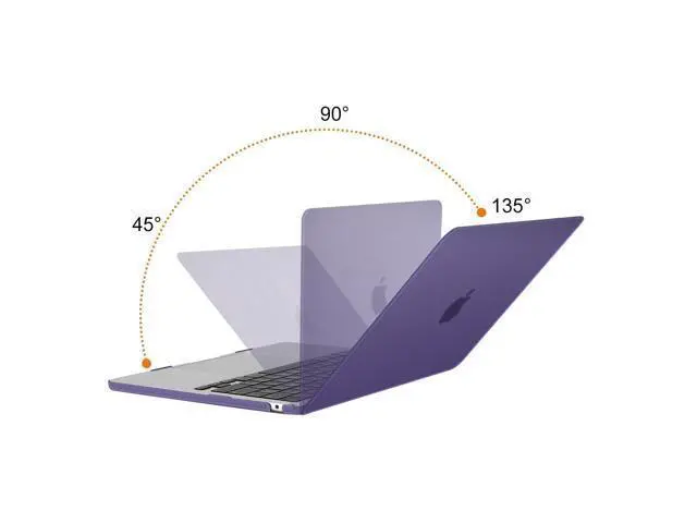 Alt view image 4 of 5 - MOSISO Compatible with MacBook Air 13 inch Case 2025 2024 2023 2022 M4 A3240 M3 A3113 M2 A2681, Plastic Hard Shell&Keyboard Cover&Screen Film&Pouch for MacBook Air 13.6 inch Case, Imperial Purple