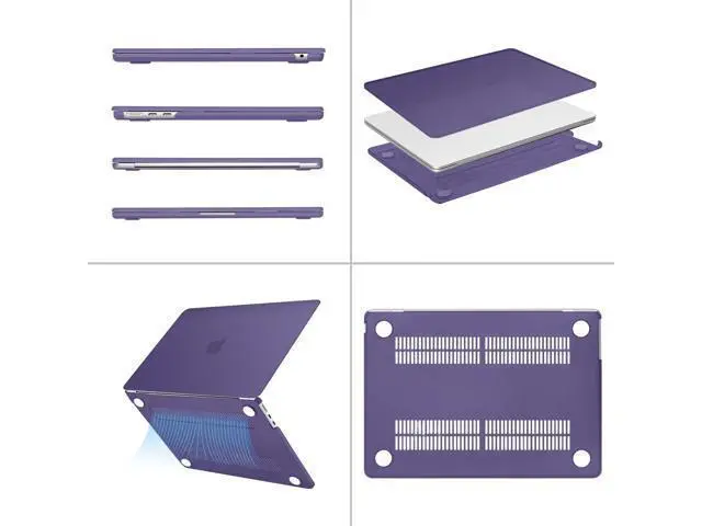 Alt view image 5 of 5 - MOSISO Compatible with MacBook Air 13 inch Case 2025 2024 2023 2022 M4 A3240 M3 A3113 M2 A2681, Plastic Hard Shell&Keyboard Cover&Screen Film&Pouch for MacBook Air 13.6 inch Case, Imperial Purple
