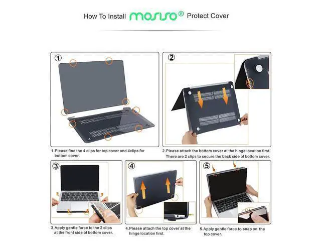 Alt view image 3 of 5 - MOSISO Compatible with MacBook Air 13 inch Case 2022 2021 2020 2019 2018 Release A2337 M1 A2179 A1932 Touch ID, Plastic Hard Shell Cover&Keyboard Cover for MacBook Air 13.3 inch Case, Crystal Black