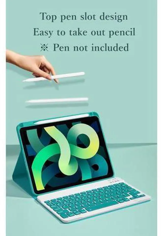 Alt view image 2 of 5 - KMXDD Keyboard Case Compatible with iPad (A16) 11th Generation 11 Inch 2025, iPad 10th Generation 10.9 inch 2022 Case with Detachable Cute Candy Color Keyboard Cover,Pink
