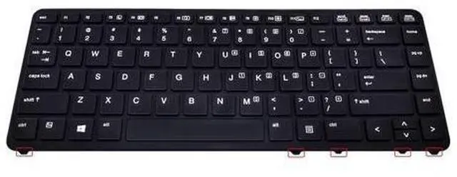 Main image of SUNMALL Laptop Keyboard Replacement with Backlit (Without Pointer) Compatible with HP EliteBook 840 G1 G2 / 850 G1 G2 / 745 G1 G2/HP ZBook 14 Series Laptop US Layout (with Black Frame)