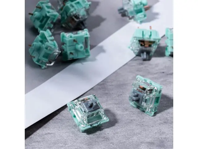 Alt view image 5 of 5 - Gateron Jade Series Pre-Lubed Linear Silver Keyboard Switch,3-Pin 45gf Double Spring Switche,for MX Gaming Mechanical Keyboard(Jade Sliver,90PCS)