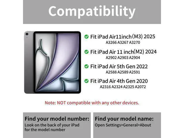 Alt view image 5 of 5 - SQQSOOZ Keyboard Case for iPad Air 11 Inch (M3/M2, 2025/2024), for iPad Air 5th/4th Generation (10.9 Inch, 2022/2020), Magnetic Detachable Bluetooth Keyboard, Folio Cover with Pencil Holder, Gray