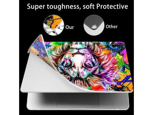 Alt view image 3 of 5 - Tuiklol Case for 2025 2024 2023 2022 MacBook Air 13.6 inch Model M4 A3240 / M3 A3113 / M2 A2681, Bracket Hard Shell Case with Keyboard Cover for MacBook Air 13.6 Cover, Lion