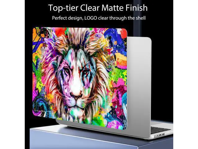 Alt view image 4 of 5 - Tuiklol Case for 2025 2024 2023 2022 MacBook Air 13.6 inch Model M4 A3240 / M3 A3113 / M2 A2681, Bracket Hard Shell Case with Keyboard Cover for MacBook Air 13.6 Cover, Lion