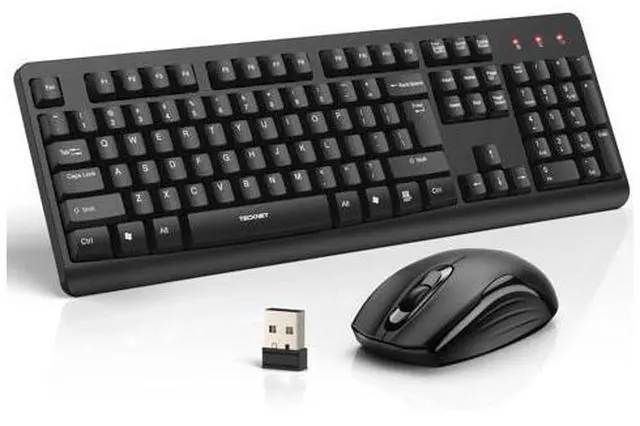 Main image of TECKNET Wireless Keyboard and Mouse Combo, Full Size Silent Ergonomic Keyboard and Mouse, Long Battery Life, Optical Mouse, Spill-Resistant, 2.4G Lag-Free Cordless Mice Keyboard for PC,Laptop,Computer