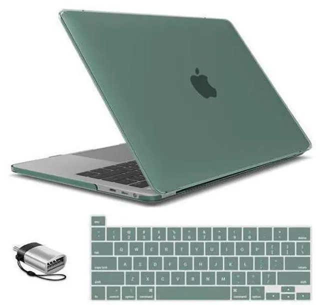 Main image of IBENZER Compatible with MacBook Pro 16 Inch Case A2141 Release 2020 2019, Hard Shell Case with Keyboard Cover & Type C Adapter for Old Version Mac Pro 16, Midnight Green, T16-MTGN+1TC