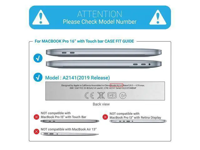 Alt view image 2 of 5 - IBENZER Compatible with MacBook Pro 16 Inch Case A2141 Release 2020 2019, Hard Shell Case with Keyboard Cover & Type C Adapter for Old Version Mac Pro 16, Midnight Green, T16-MTGN+1TC