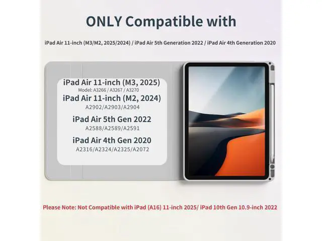 Alt view image 2 of 5 - kenke Keyboard Case for iPad Air 11 Inch M4/M3/M2 2026/2025/2024, iPad Air 5th/4th Generation 10.9 Inch 2022/2020, Stand Folio Slim Cover with Magnetically Detachable Wireless Keyboard, Light Blue