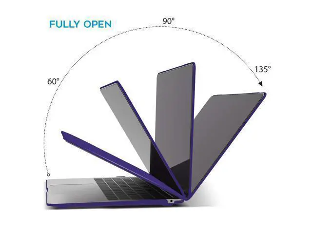 Alt view image 5 of 5 - IBENZER Compatible with New MacBook Air 13 inch case 2022 2021 2020 M1 A2337 A2179 A1932, Hard Shell Case&Keyboard Cover&Screen Film for Mac Air 13 with Touch ID (2018-2022), Ultra Purple, AT13UAPU+2