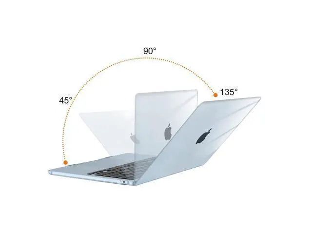 Alt view image 4 of 5 - MOSISO Compatible with MacBook Air 13 inch Case 2025 2024 2023 2022 M4 A3240 M3 A3113 M2 A2681, Plastic Hard Shell&Keyboard Cover&Screen Film&Type C for MacBook Air 13.6 inch Case, Crystal Sky Blue