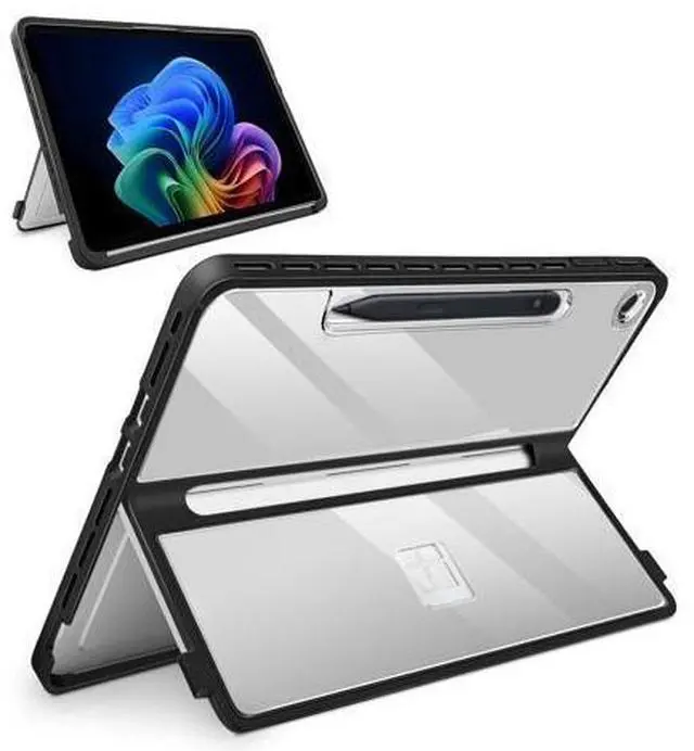 Main image of SSSGRGB Protective Case for Microsoft Surface Pro 12 inch 2025 ^^ Fall-Resistant Cover Compatible with Built-in Kickstand & Magnetic Slim Pen Storage & Type Cover Keyboard ^^ Transparent