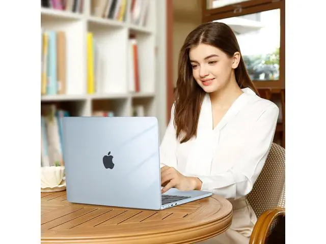 Alt view image 5 of 5 - MOSISO Compatible with MacBook Air 13 inch Case 2025 2024 2023 2022 M4 A3240 M3 A3113 M2 A2681, Plastic Hard Shell&Keyboard Cover&Screen Film&Type C for MacBook Air 13.6 inch Case, Crystal Sky Blue